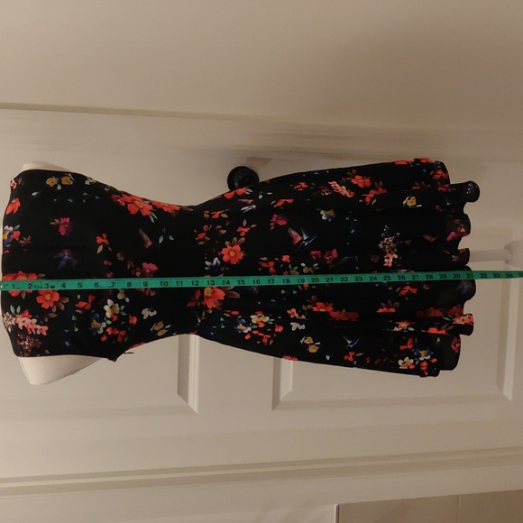 Express sz 0 sleeveless black multi color dress - Picture 4 of 8